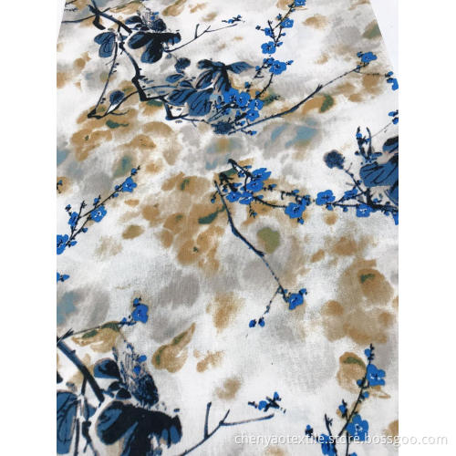 Ink Style Design with Cotton Linen Printed Fabric